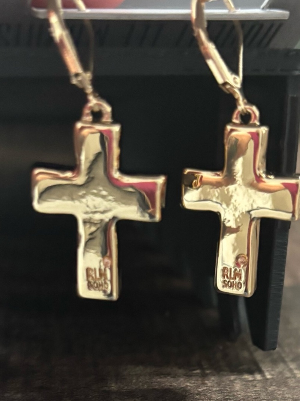 Robert Lee Morris Mother of Pearl Cross Earrings - Picture 7 of 7